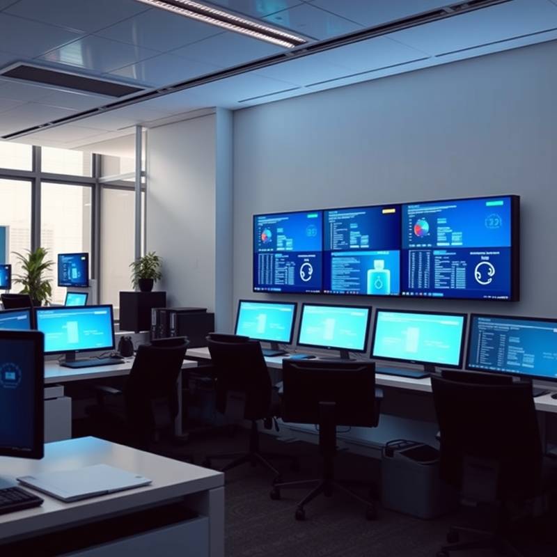 Multiple screens displaying digital content