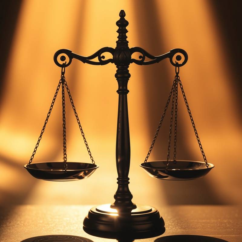 Scales of justice symbolizing ethics